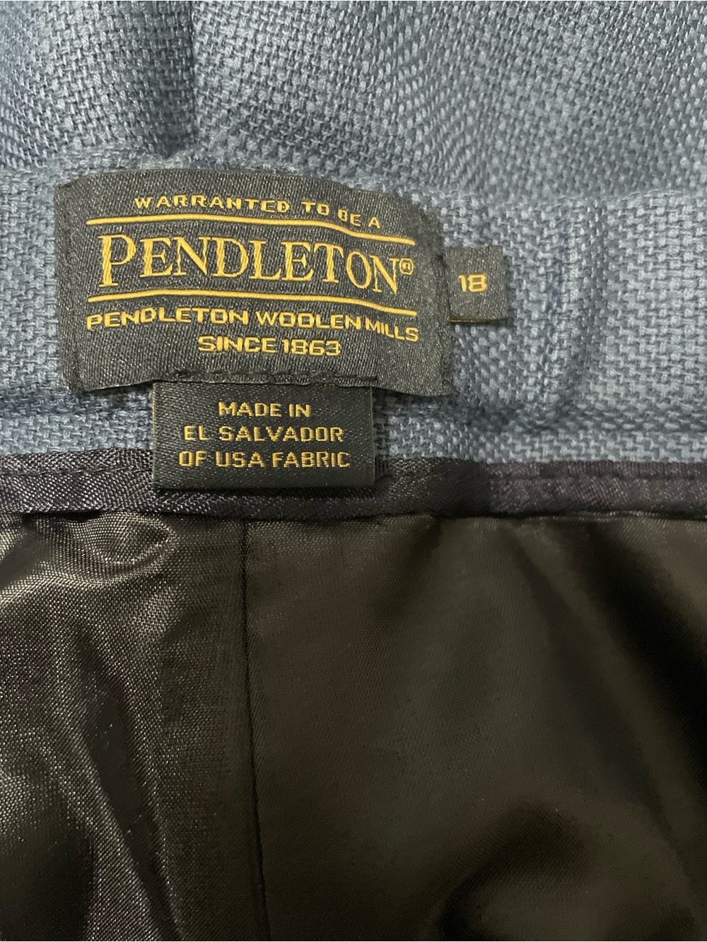 Pendleton Blue Single-Breasted Women's Blazer Jacket With Pants - Picture 5 of 5